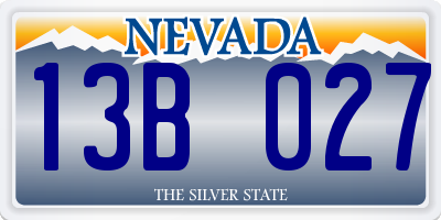 NV license plate 13B027