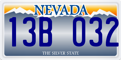 NV license plate 13B032