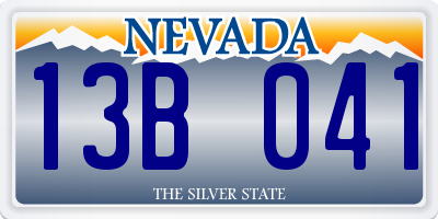 NV license plate 13B041