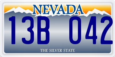 NV license plate 13B042