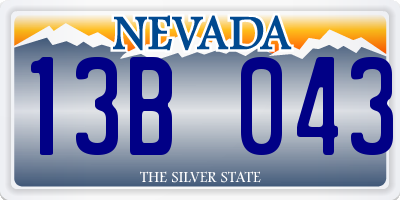 NV license plate 13B043