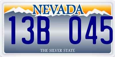 NV license plate 13B045