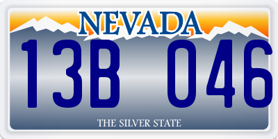 NV license plate 13B046