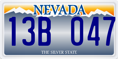 NV license plate 13B047