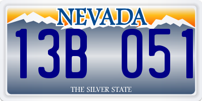 NV license plate 13B051