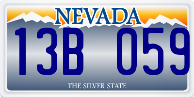 NV license plate 13B059