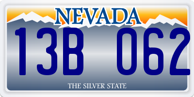 NV license plate 13B062