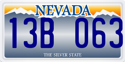 NV license plate 13B063