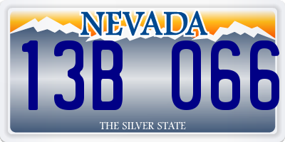 NV license plate 13B066