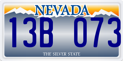 NV license plate 13B073