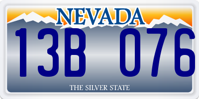 NV license plate 13B076