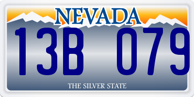 NV license plate 13B079