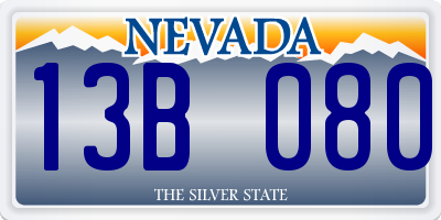 NV license plate 13B080