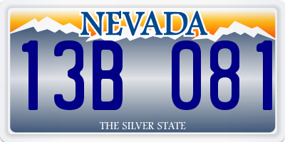 NV license plate 13B081