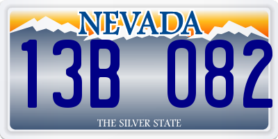NV license plate 13B082