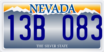 NV license plate 13B083
