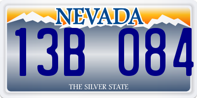 NV license plate 13B084