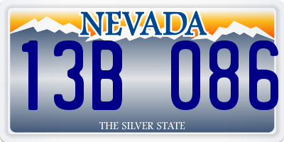 NV license plate 13B086