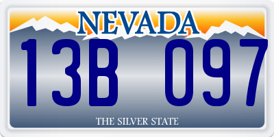 NV license plate 13B097