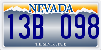 NV license plate 13B098