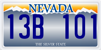 NV license plate 13B101