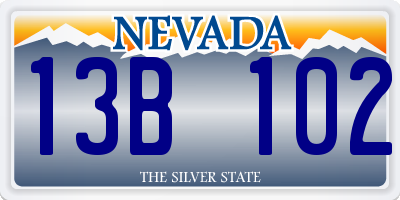 NV license plate 13B102