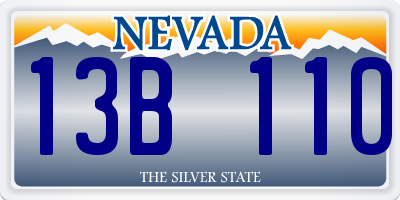 NV license plate 13B110