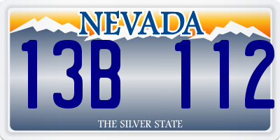 NV license plate 13B112