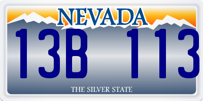 NV license plate 13B113