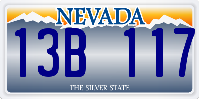 NV license plate 13B117