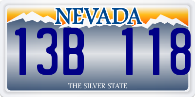 NV license plate 13B118
