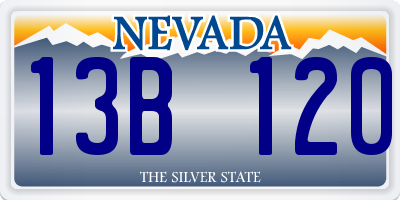 NV license plate 13B120