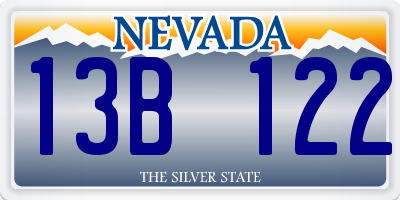 NV license plate 13B122