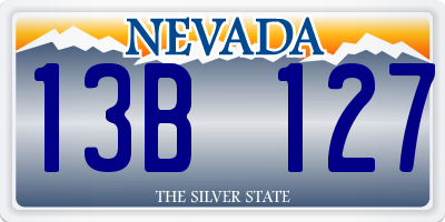 NV license plate 13B127