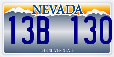 NV license plate 13B130