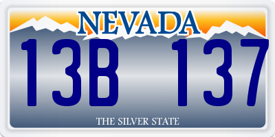 NV license plate 13B137