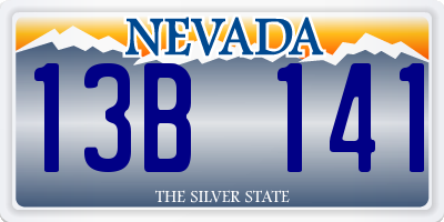 NV license plate 13B141