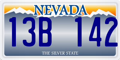 NV license plate 13B142