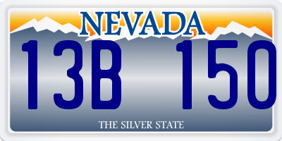 NV license plate 13B150