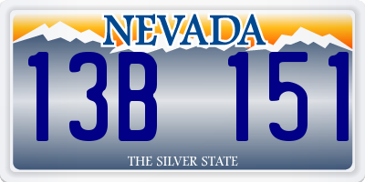 NV license plate 13B151