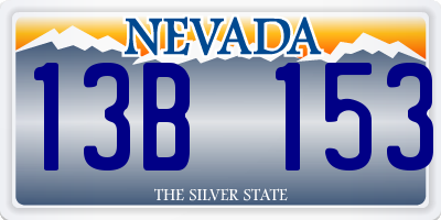 NV license plate 13B153