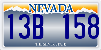 NV license plate 13B158