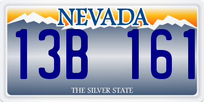 NV license plate 13B161