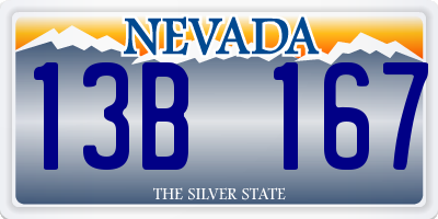 NV license plate 13B167