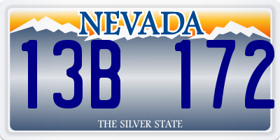 NV license plate 13B172