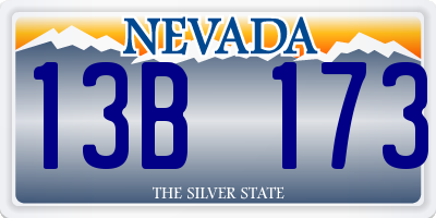 NV license plate 13B173