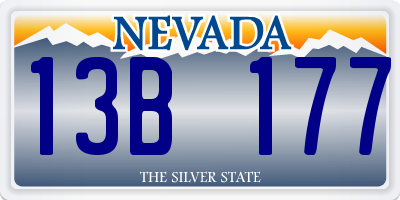 NV license plate 13B177