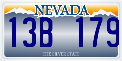 NV license plate 13B179