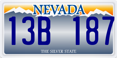 NV license plate 13B187