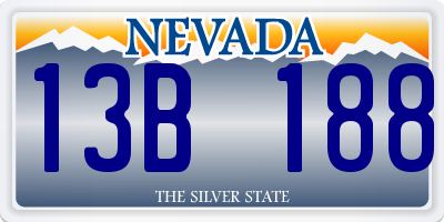 NV license plate 13B188